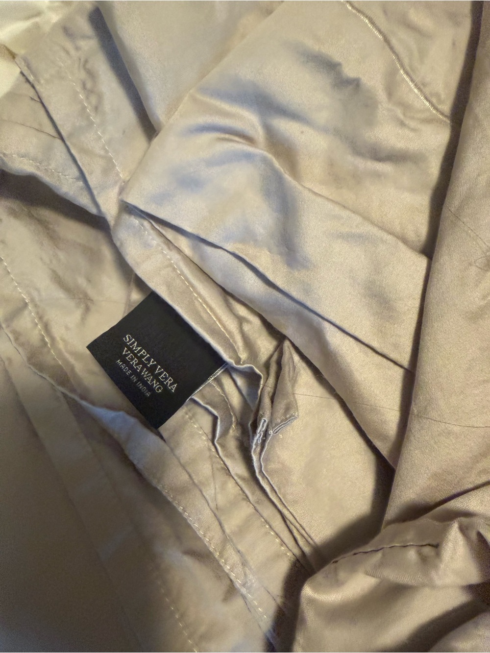 NWOT Simply Vera Vera Wang Pima Cotton 600 Thread Count King Size Sheet - Picture 3 of 4